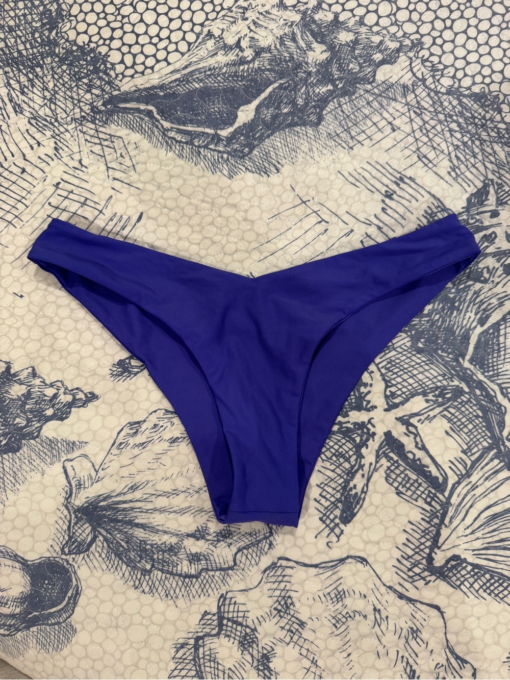 Kulani Kinis Cerulean Blue Cheeky Low-Rise Bikini Bottom